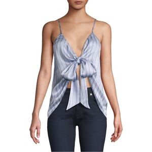 Cami NYC Reversible Arlo Stripe Cornflower Blue Tie Top